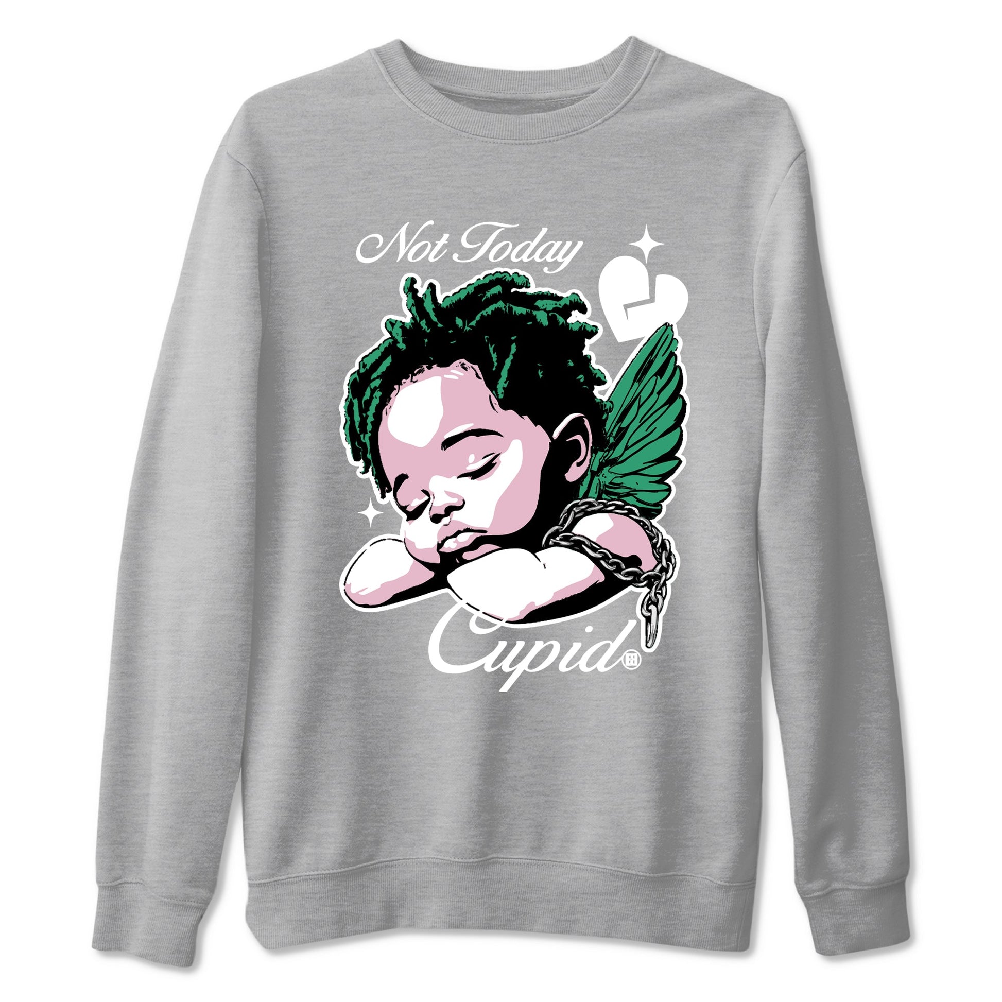 Dunks Medium Soft Pink Malachite shirts to match jordans Not Today Cupid sneaker match tees Dunk Medium Soft Pink Malachite best t shirts to wear with jordans SNRT Sneaker Tees unisex cotton Heather Grey 2 shirts