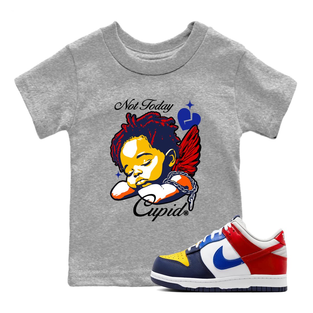 Dunk What The shirts to match jordans Not Today Cupid sneaker match tees Dunk What The best t shirts to wear with jordans SNRT Sneaker Tees Youth Baby Heather Grey 1 tee