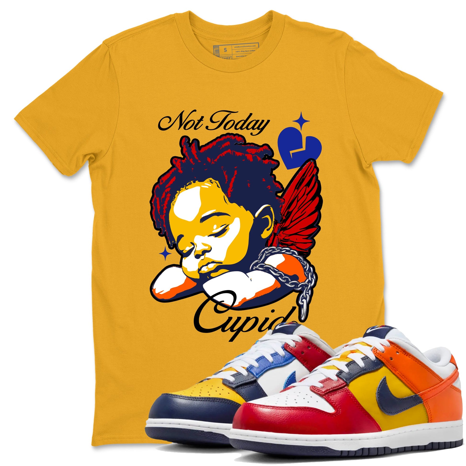 Dunk What The shirts to match jordans Not Today Cupid sneaker match tees Dunk What The best t shirts to wear with jordans SNRT Sneaker Tees unisex cotton Gold 1 shirts