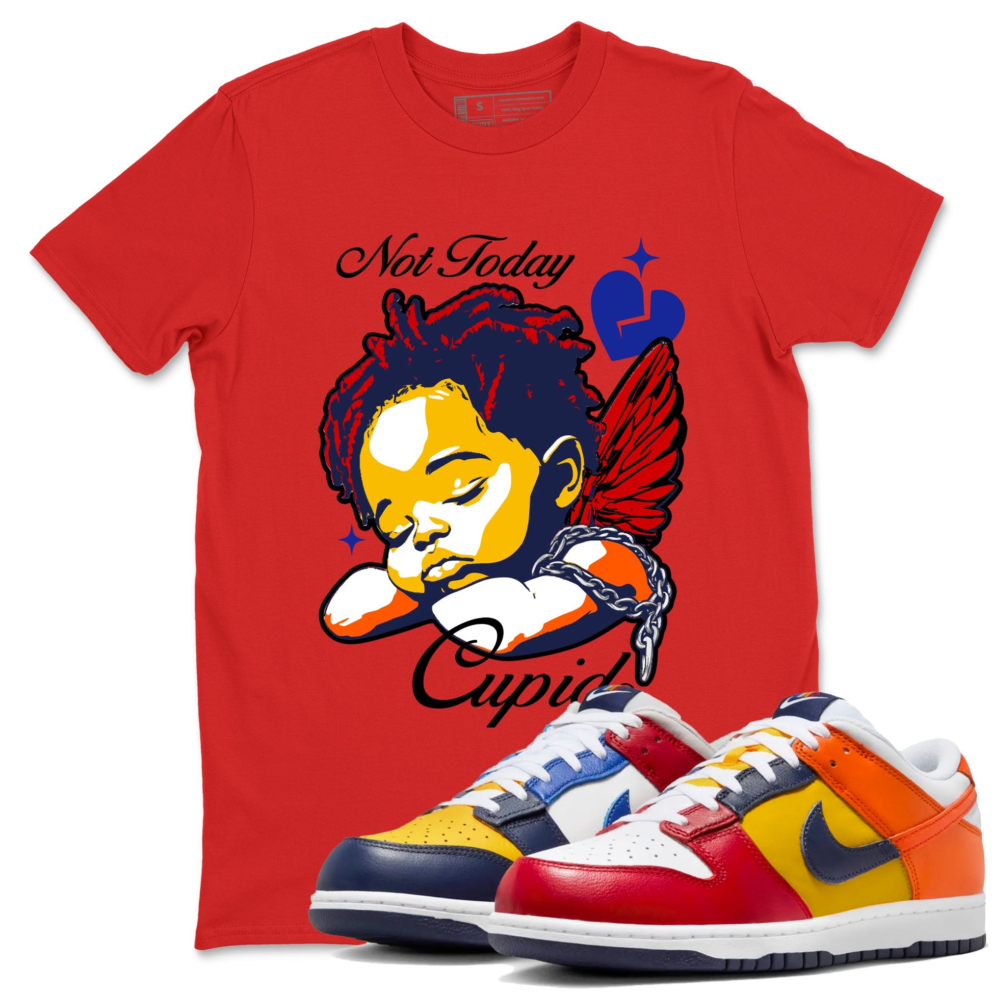 Dunk What The shirts to match jordans Not Today Cupid sneaker match tees Dunk What The best t shirts to wear with jordans SNRT Sneaker Tees unisex cotton Red 1 shirts