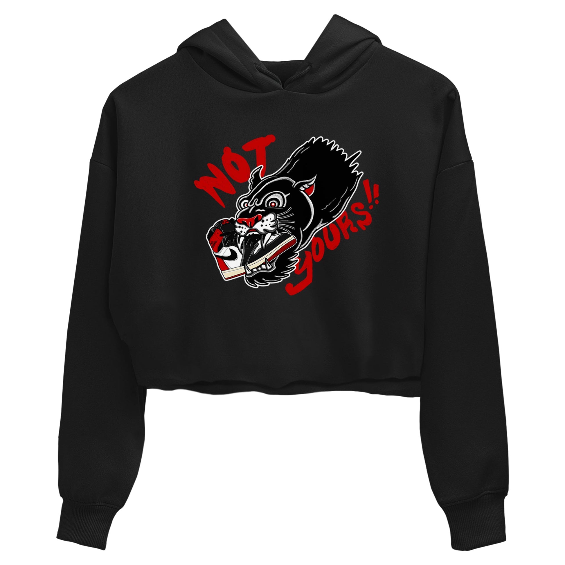 1s Black Toe Reimagined shirts to match jordans Not Yours sneaker match tees 1s Black Toe Reimagined SNRT Sneaker Release Tees unisex cotton Black 2 Crop Shirts