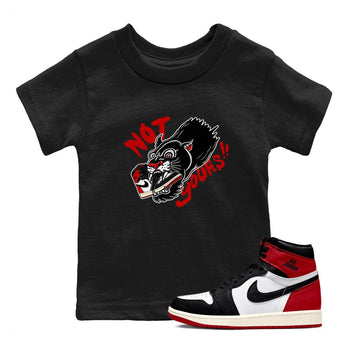 1s Black Toe Reimagined shirts to match jordans Not Yours sneaker match tees 1s Black Toe Reimagined SNRT Sneaker Release Tees Youth Baby Black 1 crew neck shirts