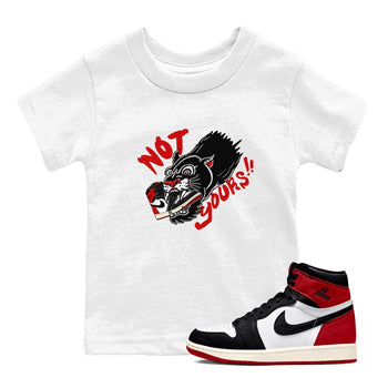 1s Black Toe Reimagined shirts to match jordans Not Yours sneaker match tees 1s Black Toe Reimagined SNRT Sneaker Release Tees Youth Baby White 1 crew neck shirts