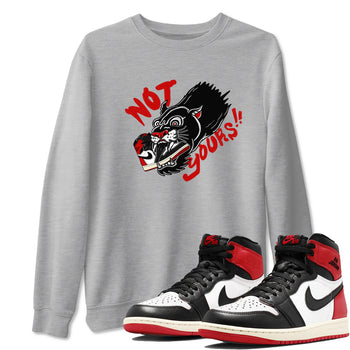 1s Black Toe Reimagined shirts to match jordans Not Yours sneaker match tees 1s Black Toe Reimagined SNRT Sneaker Release Tees unisex cotton Heather Grey 1 crew neck shirts