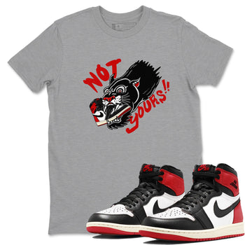1s Black Toe Reimagined shirts to match jordans Not Yours sneaker match tees 1s Black Toe Reimagined SNRT Sneaker Release Tees unisex cotton Heather Grey 1 crew neck shirts