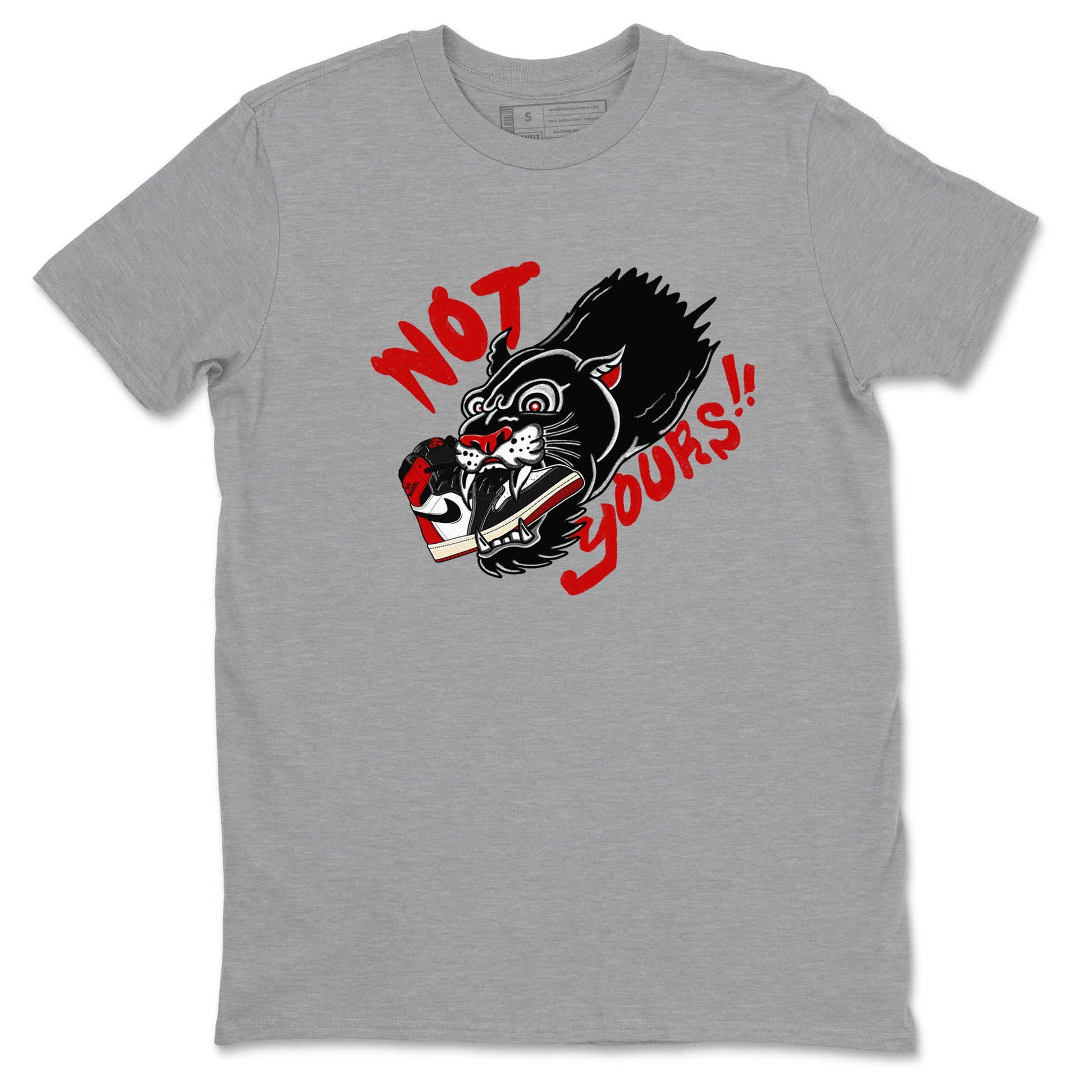 1s Black Toe Reimagined shirts to match jordans Not Yours sneaker match tees 1s Black Toe Reimagined SNRT Sneaker Release Tees unisex cotton Heather Grey 2 crew neck shirts