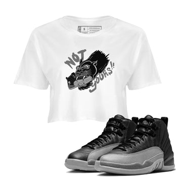 12s Black Wolf Grey shirts to match jordans Not Yours sneaker match tees Air Jordan 12 Barons SNRT Sneaker Release Tees unisex cotton White 1 Crop Shirts