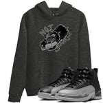 12s Black Wolf Grey shirts to match jordans Not Yours sneaker match tees Air Jordan 12 Barons SNRT Sneaker Release Tees unisex cotton Charcoal Heather 1 crew neck shirts