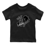 12s Black Wolf Grey shirts to match jordans Not Yours sneaker match tees Air Jordan 12 Barons SNRT Sneaker Release Tees Youth Baby Black 2 crew neck shirts