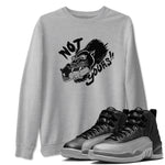 12s Black Wolf Grey shirts to match jordans Not Yours sneaker match tees Air Jordan 12 Barons SNRT Sneaker Release Tees unisex cotton Heather Grey 1 crew neck shirts