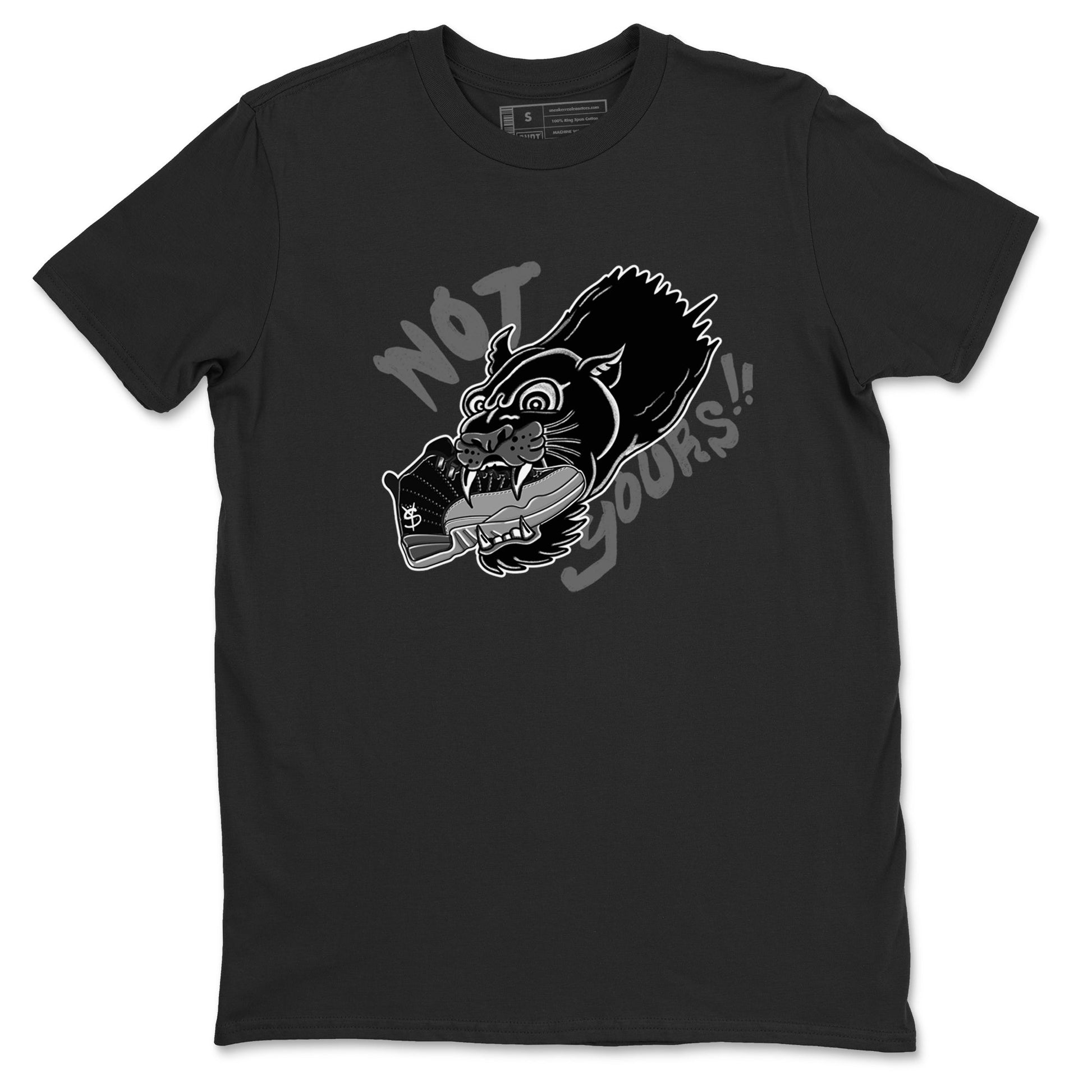 12s Black Wolf Grey shirts to match jordans Not Yours sneaker match tees Air Jordan 12 Barons SNRT Sneaker Release Tees unisex cotton Black 2 crew neck shirts