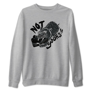 Air Jordan 3 Black Cat shirts to match jordans Not Yours sneaker match tees Jordan 3 Retro Black Cat best t shirts to wear with jordans SNRT Sneaker Tees unisex cotton Heather Grey 2 shirts