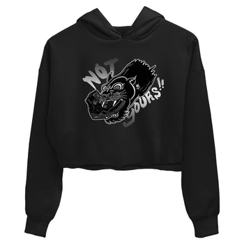 4s Black Cat shirts to match jordans Not Yours sneaker match tees Air Jordan 4 Black Cat match shoes to clothes SNRT Sneaker Tees unisex cotton Black 2 crop tee