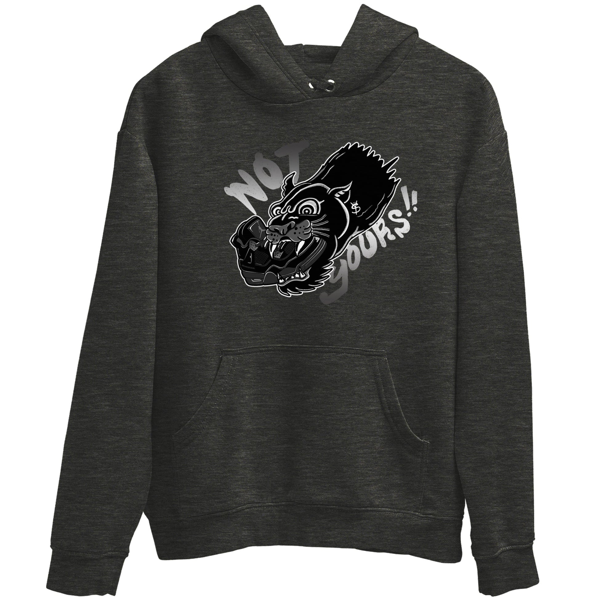 4s Black Cat shirts to match jordans Not Yours sneaker match tees Air Jordan 4 Black Cat match shoes to clothes SNRT Sneaker Tees unisex cotton Charcoal Heather 2 shirts