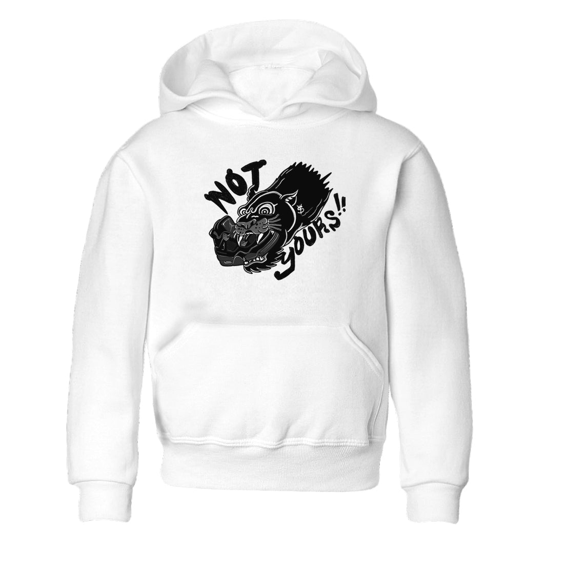 4s Black Cat shirts to match jordans Not Yours sneaker match tees Air Jordan 4 Black Cat match shoes to clothes SNRT Sneaker Tees Youth Baby White 2 tee