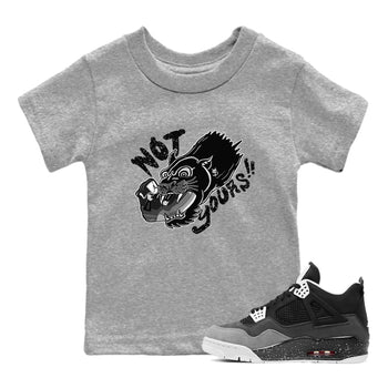 4s Fear shirts to match jordans Not Yours sneaker match tees Air Jordan 4 Retro Fear match shoes to clothes SNRT Sneaker Tees Youth Baby Heather Grey 1 tee