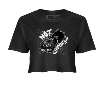 4s White Thunder shirts to match jordans Not Yours sneaker match tees Air Jordan 4 White Thunder SNRT Sneaker Release Tees unisex cotton Black 2 Crop Shirts