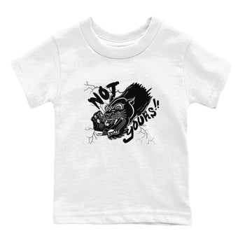 4s White Thunder shirts to match jordans Not Yours sneaker match tees Air Jordan 4 White Thunder SNRT Sneaker Release Tees Youth Baby White 2 crew neck shirts