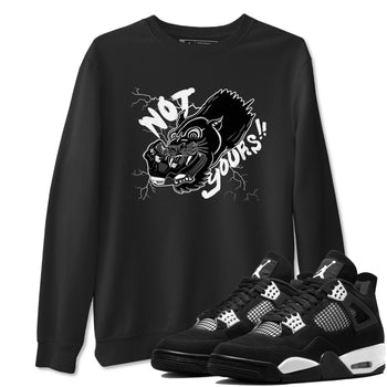 4s White Thunder shirts to match jordans Not Yours sneaker match tees Air Jordan 4 White Thunder SNRT Sneaker Release Tees unisex cotton Black 1 crew neck shirts