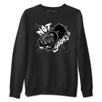 4s White Thunder shirts to match jordans Not Yours sneaker match tees Air Jordan 4 White Thunder SNRT Sneaker Release Tees unisex cotton Black 2 crew neck shirts
