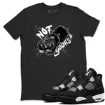 4s White Thunder shirts to match jordans Not Yours sneaker match tees Air Jordan 4 White Thunder SNRT Sneaker Release Tees unisex cotton Black 1 crew neck shirts