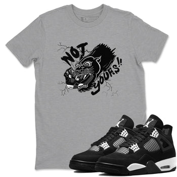 4s White Thunder shirts to match jordans Not Yours sneaker match tees Air Jordan 4 White Thunder SNRT Sneaker Release Tees unisex cotton Heather Grey 1 crew neck shirts