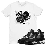 4s White Thunder shirts to match jordans Not Yours sneaker match tees Air Jordan 4 White Thunder SNRT Sneaker Release Tees unisex cotton White 1 crew neck shirts