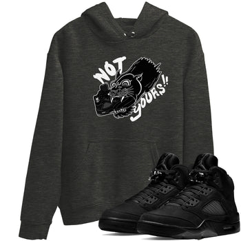 5s Black Cat shirts to match jordans Not Yours sneaker match tees Air Jordan 5 Black Cat SNRT Sneaker Release Tees unisex cotton Charcoal Heather 1 crew neck shirts
