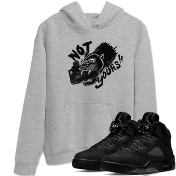 5s Black Cat shirts to match jordans Not Yours sneaker match tees Air Jordan 5 Black Cat SNRT Sneaker Release Tees unisex cotton Heather Grey 1 crew neck shirts