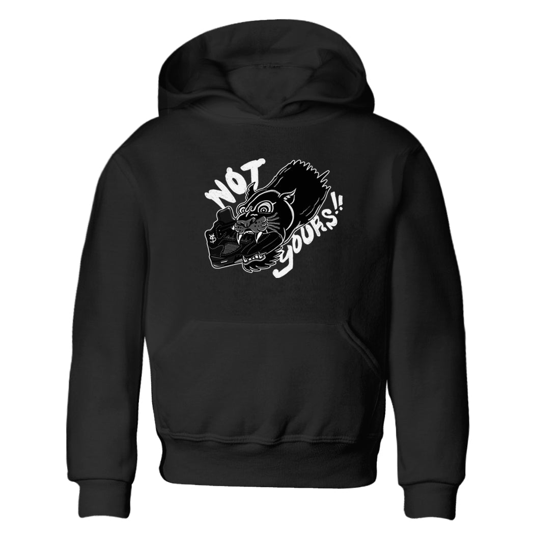 5s Black Cat shirts to match jordans Not Yours sneaker match tees Air Jordan 5 Black Cat SNRT Sneaker Release Tees Youth Baby Black 2 crew neck shirts