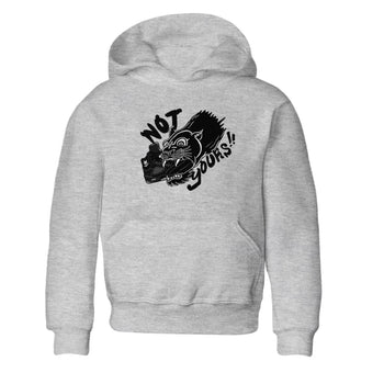 5s Black Cat shirts to match jordans Not Yours sneaker match tees Air Jordan 5 Black Cat SNRT Sneaker Release Tees Youth Baby Heather Grey 2 crew neck shirts