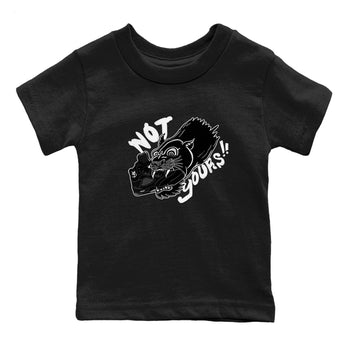 5s Black Cat shirts to match jordans Not Yours sneaker match tees Air Jordan 5 Black Cat SNRT Sneaker Release Tees Youth Baby Black 2 crew neck shirts