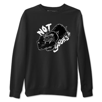 5s Black Cat shirts to match jordans Not Yours sneaker match tees Air Jordan 5 Black Cat SNRT Sneaker Release Tees unisex cotton Black 2 crew neck shirts