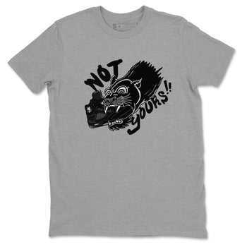 5s Black Cat shirts to match jordans Not Yours sneaker match tees Air Jordan 5 Black Cat SNRT Sneaker Release Tees unisex cotton Heather Grey 2 crew neck shirts