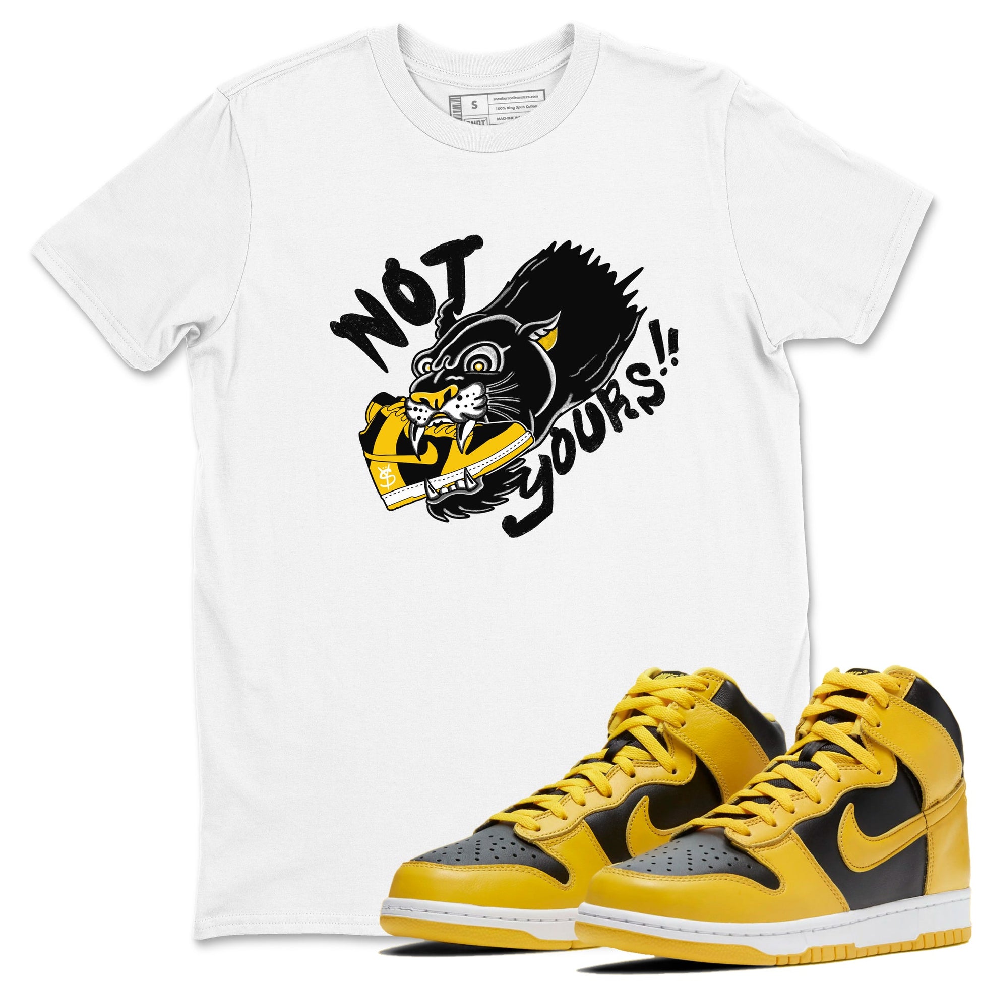 Dunk High Pollen shirts to match jordans Not Yours sneaker match tees Dunk High Pollen SNRT Sneaker Release Tees unisex cotton White 1 crew neck shirts