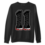 11s Bred shirts to match jordans Number 11 sneaker match tees Air Jordan 11 Retro Bred match shoes to clothes SNRT Sneaker Tees unisex cotton Black 2 shirts