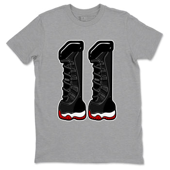 11s Bred shirts to match jordans Number 11 sneaker match tees Air Jordan 11 Retro Bred match shoes to clothes SNRT Sneaker Tees unisex cotton Heather Grey 2 shirts