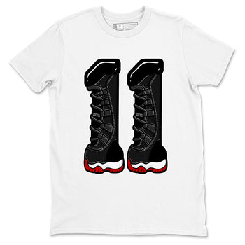 11s Bred shirts to match jordans Number 11 sneaker match tees Air Jordan 11 Retro Bred match shoes to clothes SNRT Sneaker Tees unisex cotton White 2 shirts