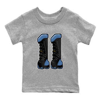 Sneaker match tees – Sneaker Tees To Match Air Jordan 11 Gamma Shoes – Number 11 Kids T-Shirt Heather Grey 2