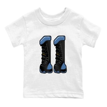 Sneaker match tees – Sneaker Tees To Match Air Jordan 11 Gamma Shoes – Number 11 Kids T-Shirt White 2