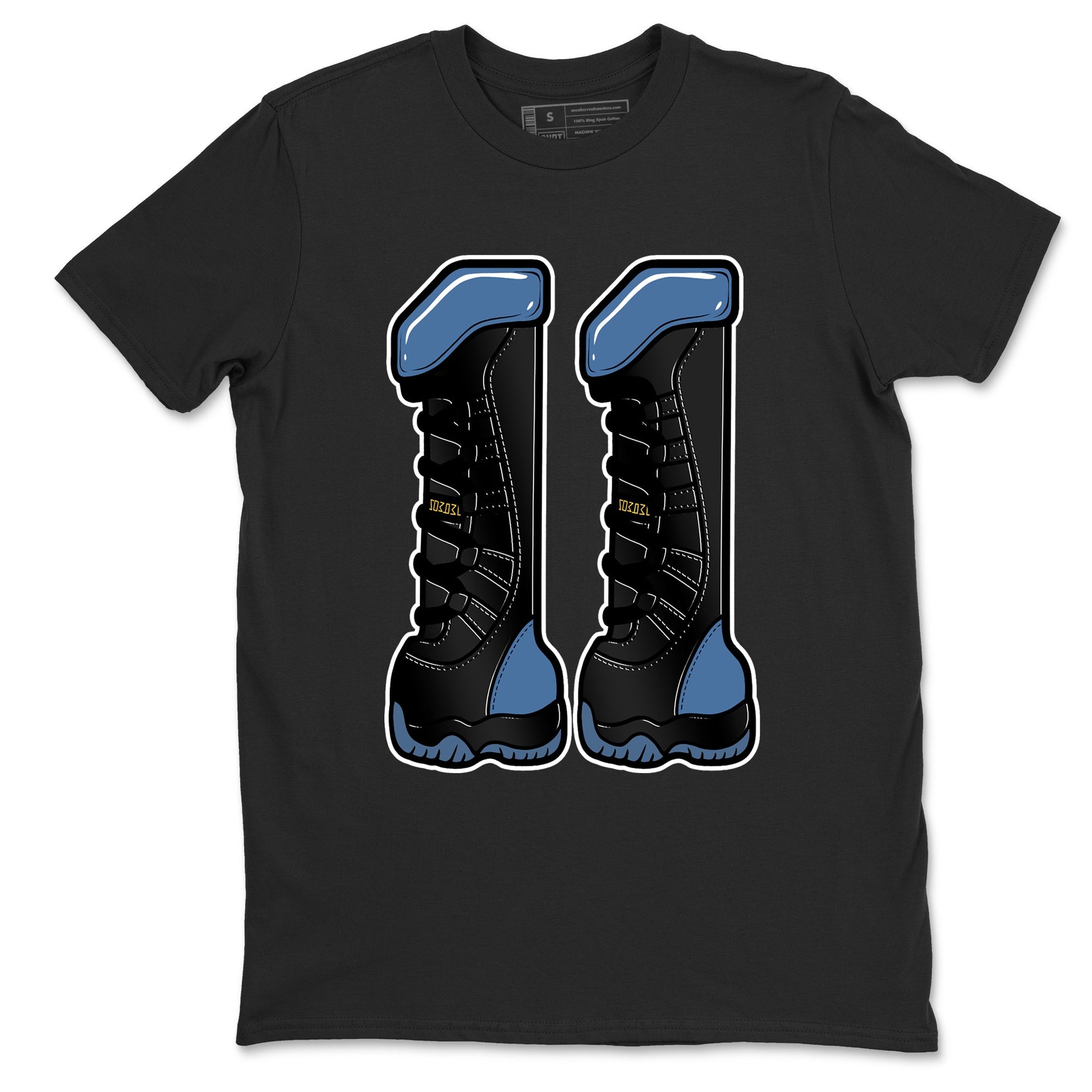 Sneaker match tees – Sneaker Tees To Match Air Jordan 11 Gamma Shoes – Number 11 Tee Black 2