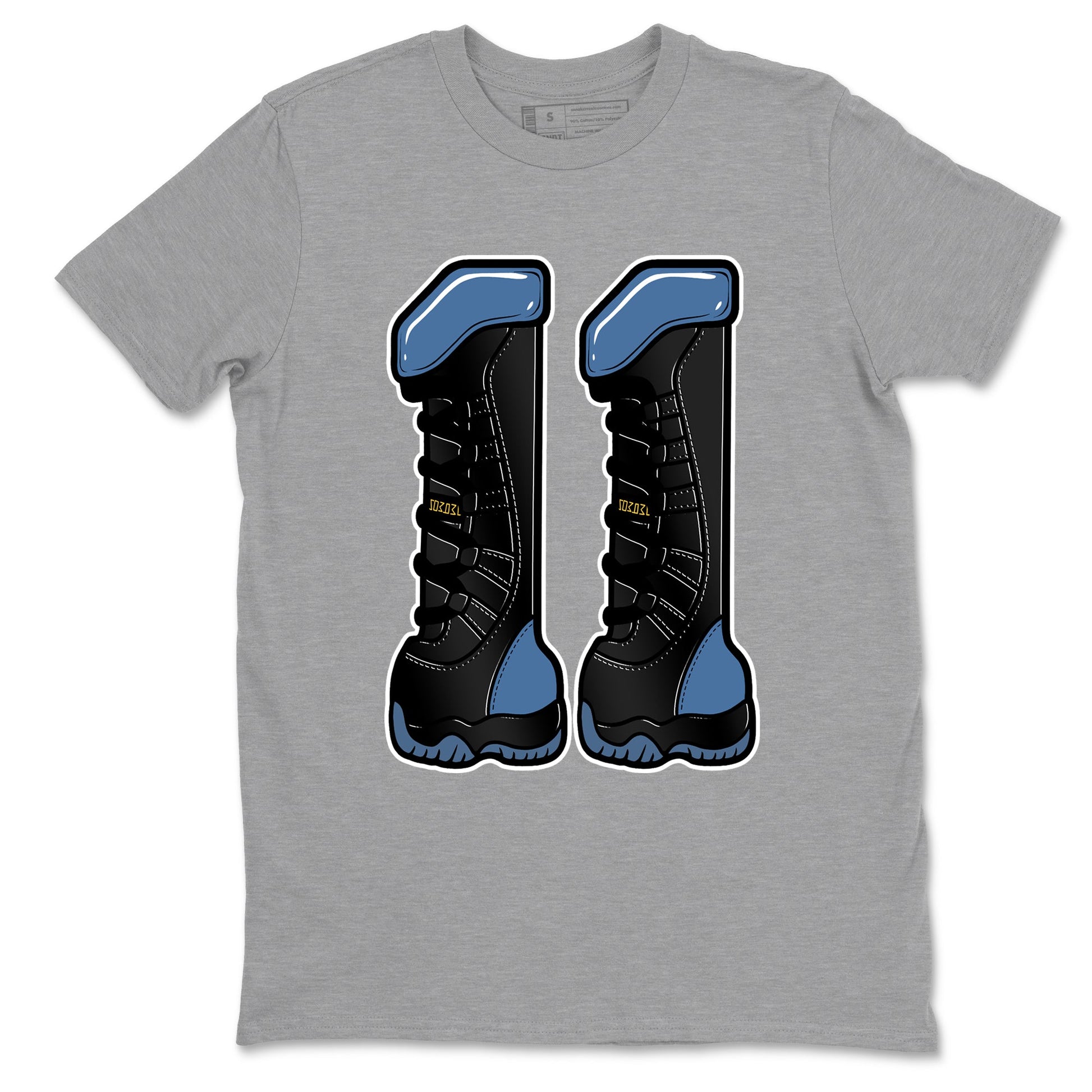 Sneaker match tees – Sneaker Tees To Match Air Jordan 11 Gamma Shoes – Number 11 Tee Heather Grey 2