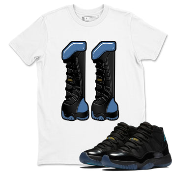 Sneaker match tees – Sneaker Tees To Match Air Jordan 11 Gamma Shoes – Number 11 Tee White 1