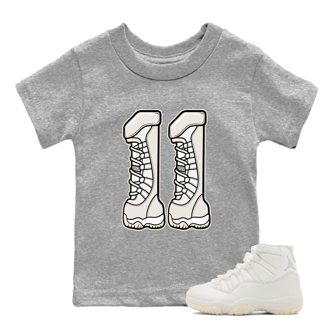 Number 11 SNRT Sneaker Tees Kids - Air Jordan 11 Pearl - SNRT Sneaker T-shirts