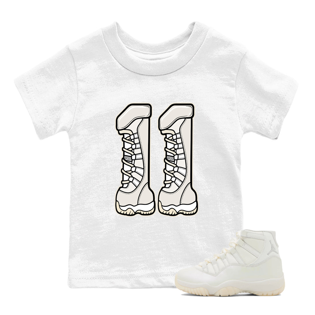 Number 11 SNRT Sneaker Tees Kids - Air Jordan 11 Pearl - SNRT Sneaker T-shirts