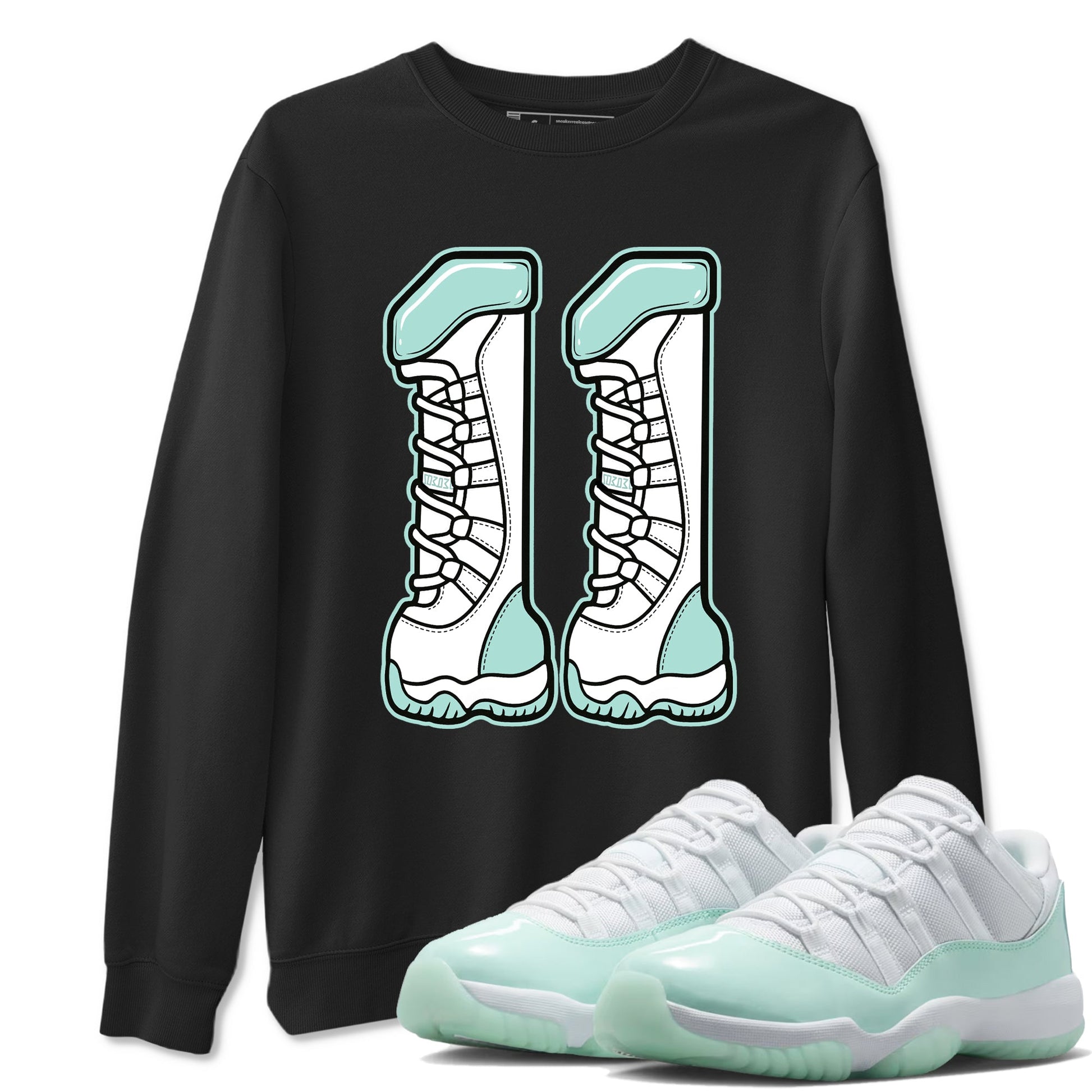 Number 11 sneaker match t-shirt styled to complete your fit with the Air Jordan 11 Igloo sneakers, shown in Black 1.