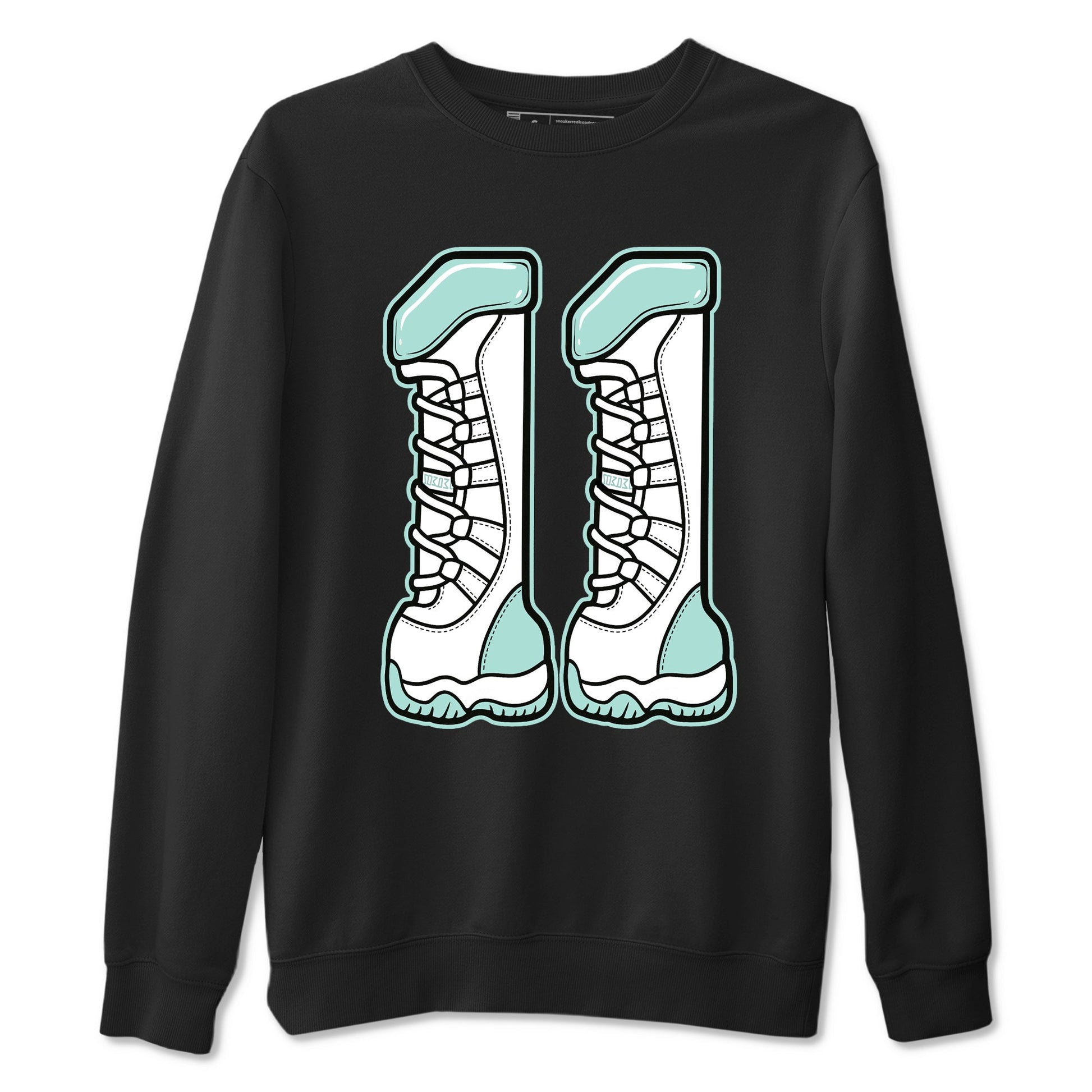Number 11 sneaker match t-shirt styled to complete your fit with the Air Jordan 11 Igloo sneakers, shown in Black 2.