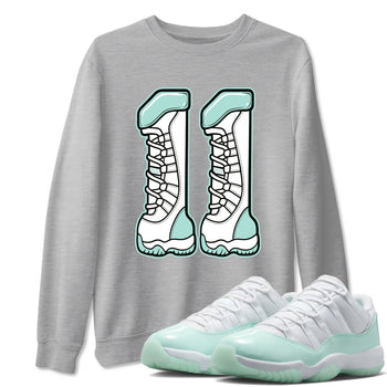 Number 11 sneaker match t-shirt styled to complete your fit with the Air Jordan 11 Igloo sneakers, shown in Heather Grey 1.