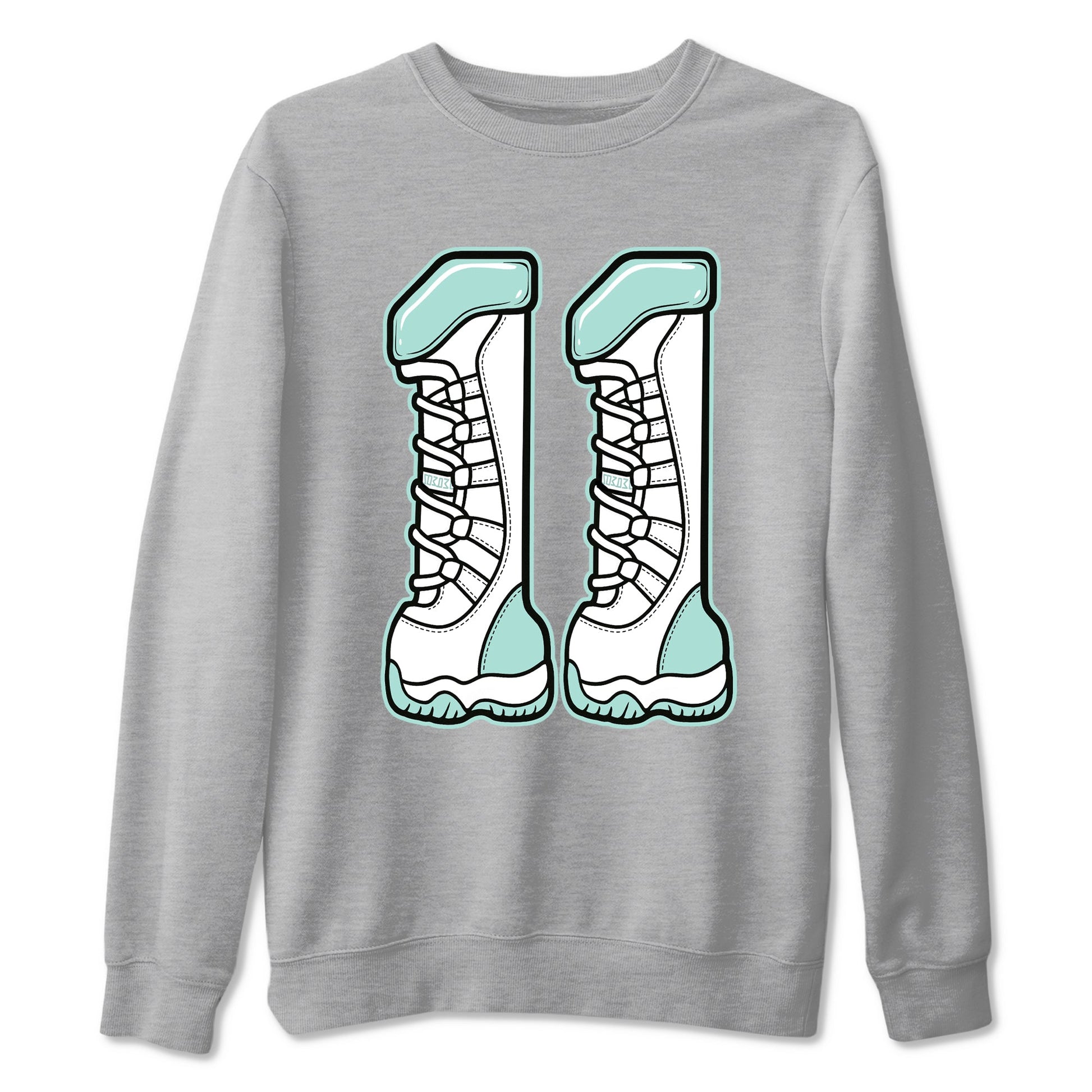 Number 11 sneaker match t-shirt styled to complete your fit with the Air Jordan 11 Igloo sneakers, shown in Heather Grey 2.