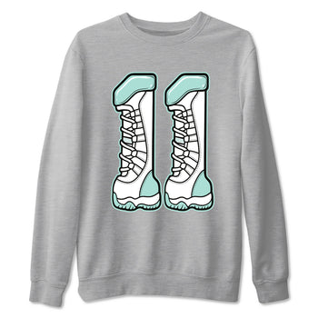 Number 11 sneaker match t-shirt styled to complete your fit with the Air Jordan 11 Igloo sneakers, shown in Heather Grey 2.